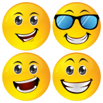 Smiley κονκάρδες sunglasses- σετ 4 τεμάχια