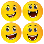 Smiley κονκάρδες big laugh - σετ 4 τεμάχια