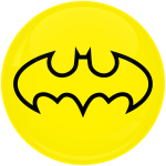 Κονκάρδα Batman logo κίτρινο