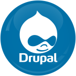 Κονκάρδα Drupal μπλε 