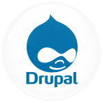 Κονκάρδα Drupal λευκή