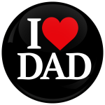 Κονκάρδα I Love Dad μαύρη