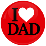Κονκάρδα I Love Dad κόκκινη