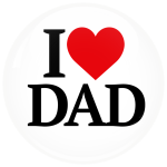 Κονκάρδα I Love Dad λευκή