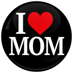 Κονκάρδα I Love Mom μαύρη