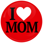 Κονκάρδα I Love Mom κόκκινη