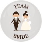Κονκάρδα γάμου Team Bride λευκή