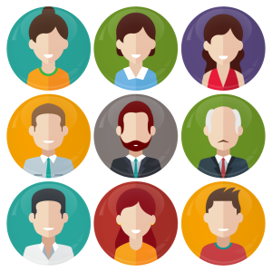 Σετ εννέα κονκάρδες avatar office style