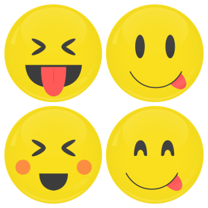 Smiley κονκάρδες fool - σετ 4 τεμάχια