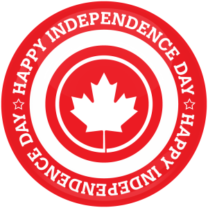 Κονκάρδα Happy independence day Canada κόκκινη