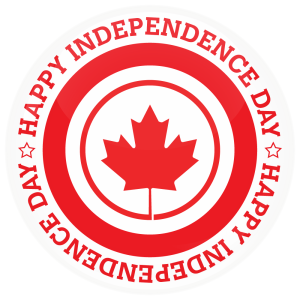 Κονκάρδα Happy independence day Canada λευκή
