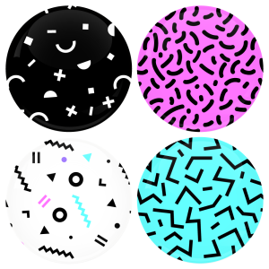 Σετ κονκάρδες 4 τεμαχίων patterns cga
