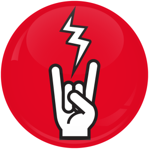 Κονκάρδα Rock Hand αστραπή