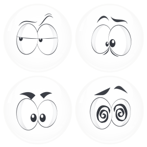 Kονκάρδες emoticons Zong λευκές σετ 4 τεμάχια 