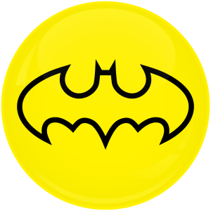 Κονκάρδα Batman logo κίτρινο