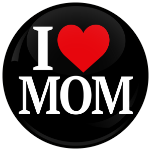 Κονκάρδα I Love Mom μαύρη