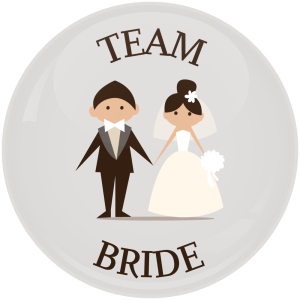 Κονκάρδα γάμου Team Bride λευκή
