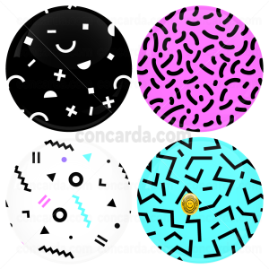 Σετ κονκάρδες 4 τεμαχίων patterns cga