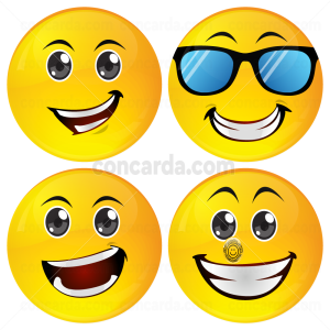 Smiley κονκάρδες sunglasses- σετ 4 τεμάχια