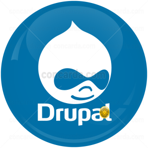 Κονκάρδα Drupal μπλε 