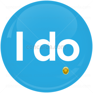 Κονκάρδα με μήνυμα I DO