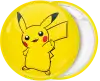 Pokemon Pikachu hugging badge button