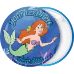 Ariel mermaid badge button