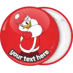 Daisy duck santa claus badge button