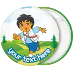 Go Diego go circle badge button