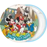 Mickey and friends circle badge button