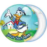 Happy Donald Duck  circle badge button
