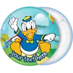 Donald Duck angry circle badge button