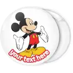 Mickey mouse classic white badge button