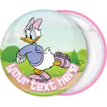 Daisy duck on summer edition badge button