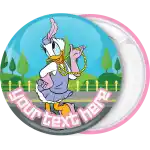 Cabaret style 2 daisy duck badge button