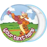 Winnie the Pooh tiger circle badge button