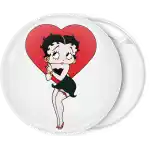 Vintage Betty Boop in love badge button