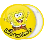 Sponge Bob dancing yellow badge button