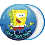 Sponge bob talk badge button