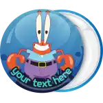 Sponge bob eugene krabs pinback button