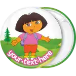 Dora little explorer in the country badge button