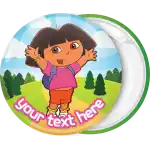 Dora little explorer in the forest badge button