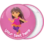 Dora little explorer girls badge button