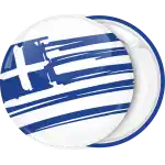 Greek flag white badge button modern design