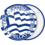 Badge Greek wavy blue flag Hellas