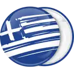 Greek flag blue badge modern style