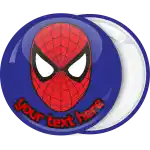 Spiderman mask badge button