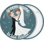Κονκάρδα γάμου Romantic couple green