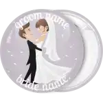 Κονκάρδα γάμου Romantic couple purple