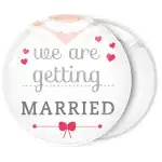 We are getting Married badge button